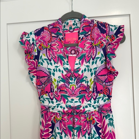 Lilly Pulitzer Pink and Blue Maxi Dress - Picture 4 of 9